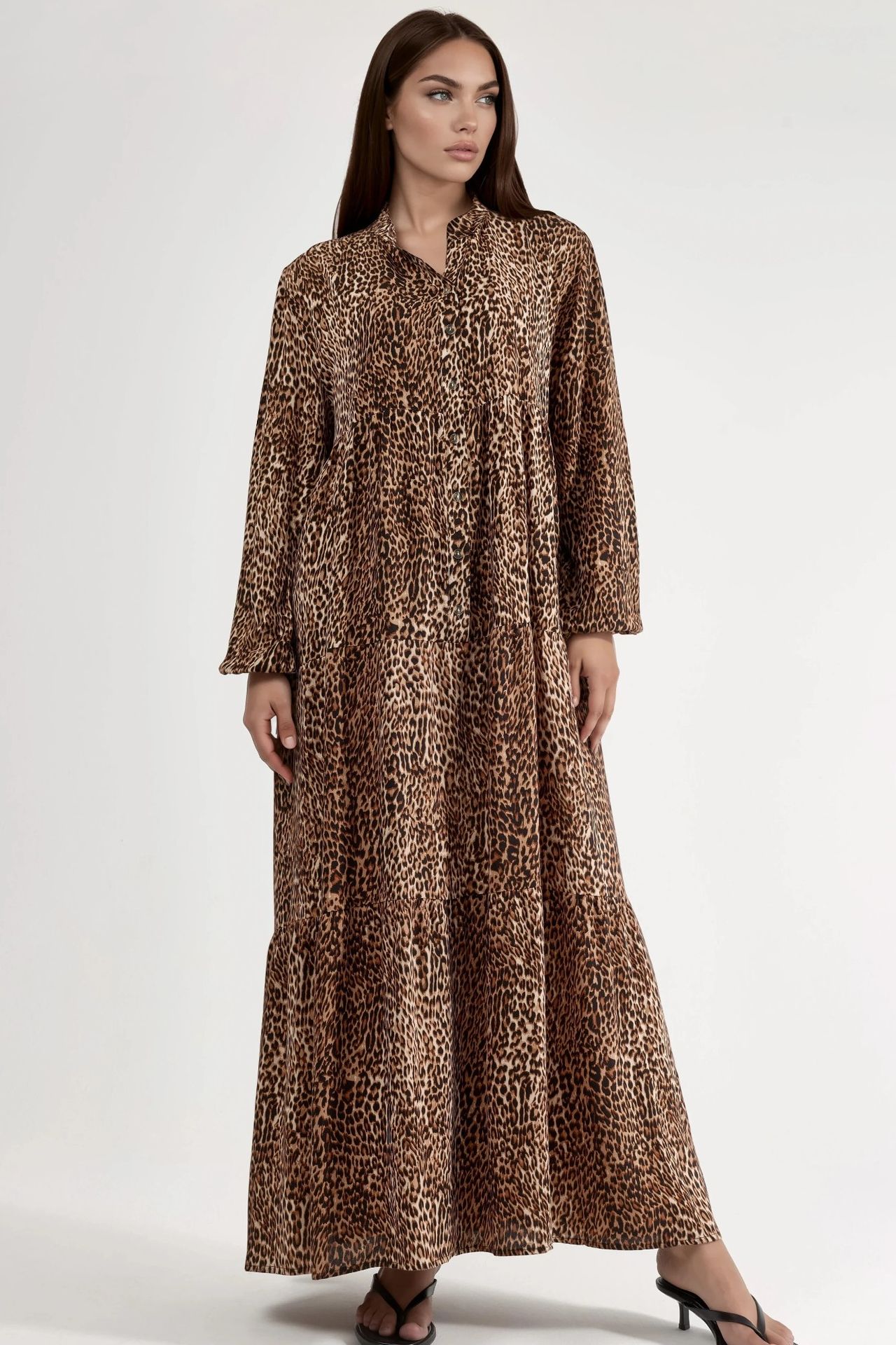 Comfort Fit Leopard Print Maxi Dress