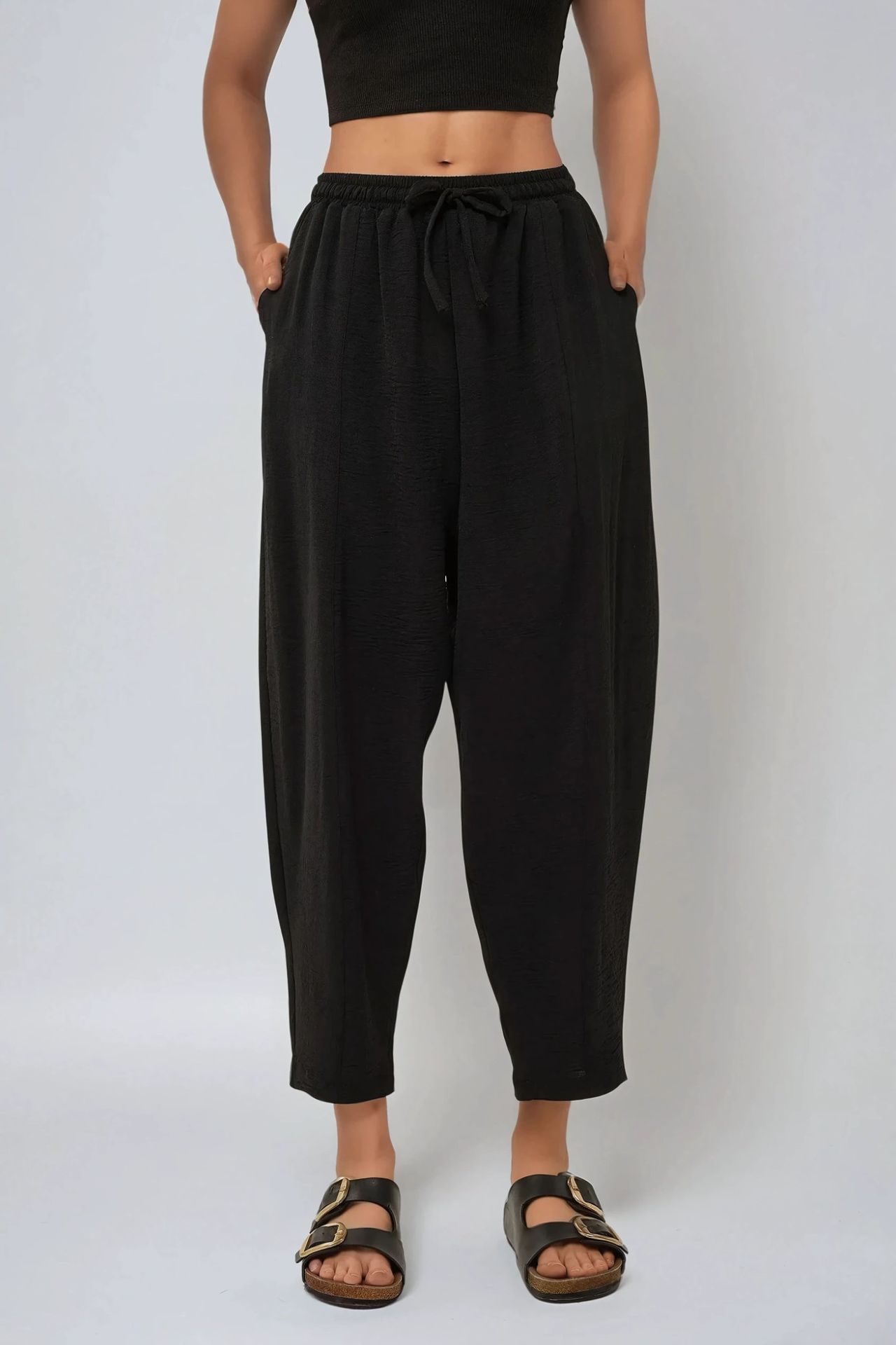 Elastic Waist Comfort Fit Pants