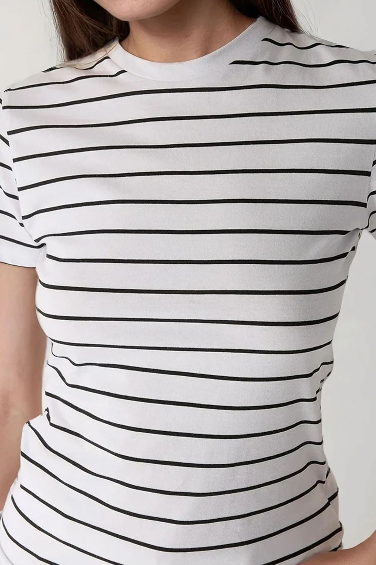 Striped Crew Collar T-Shirt